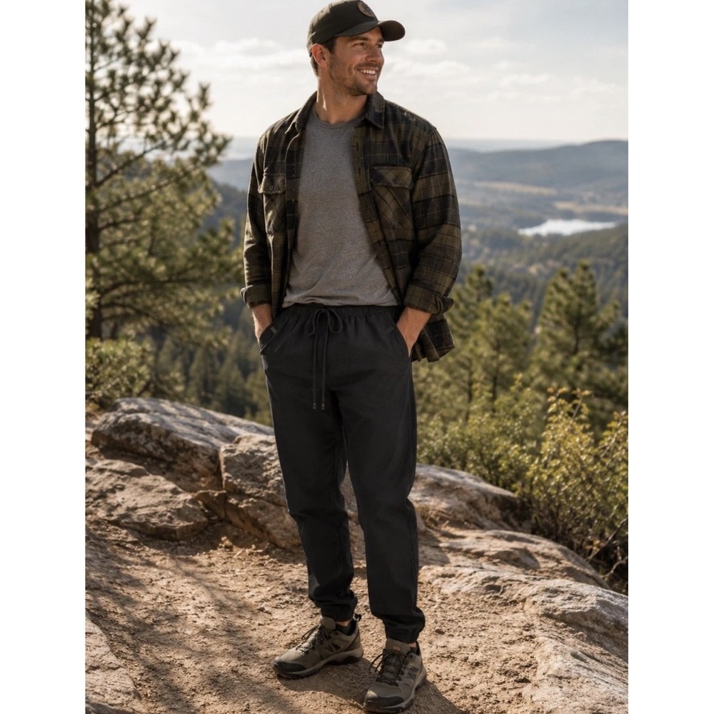 Coalatree Mens Trailhead Adventure Pants Sz XL Black Ripstop Hiking Outdoors